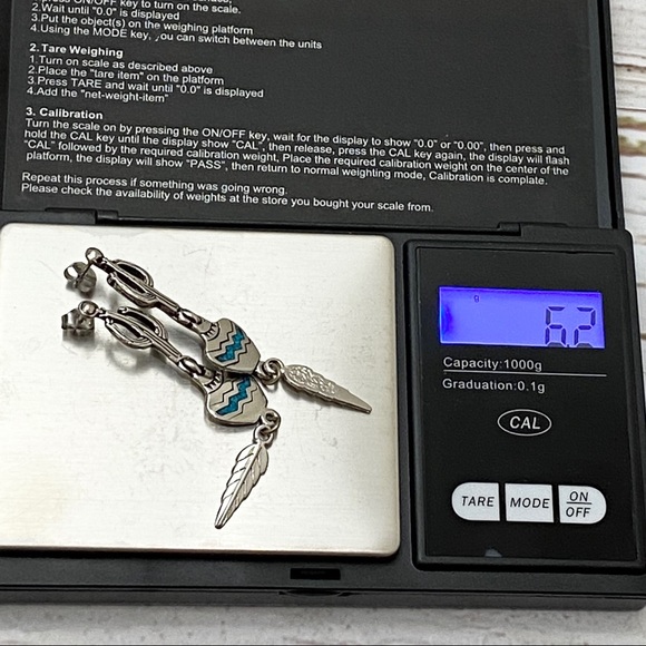 Southwestern Style Cactus Vase Inlay Earrings - Picture 7 of 8